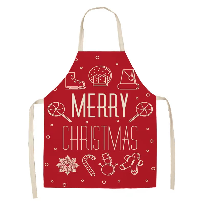 Linen Merry Christmas Apron – Festive Kitchen Accessory for Christmas 2025 & New Year Gifting