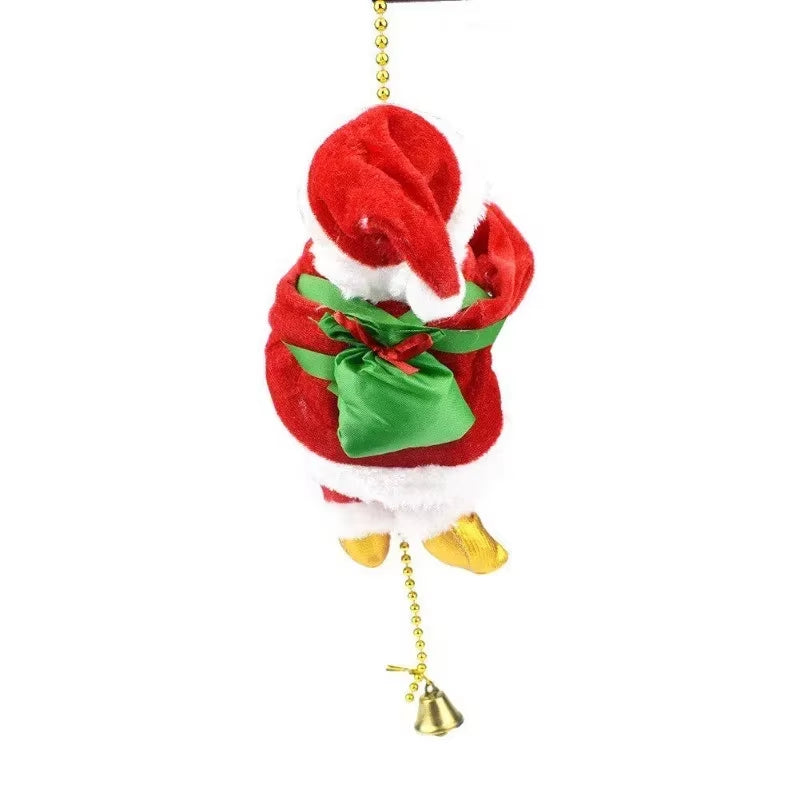 Electric Climbing Santa Claus – Animated Musical Christmas Ornament with Beads Chain Movement
