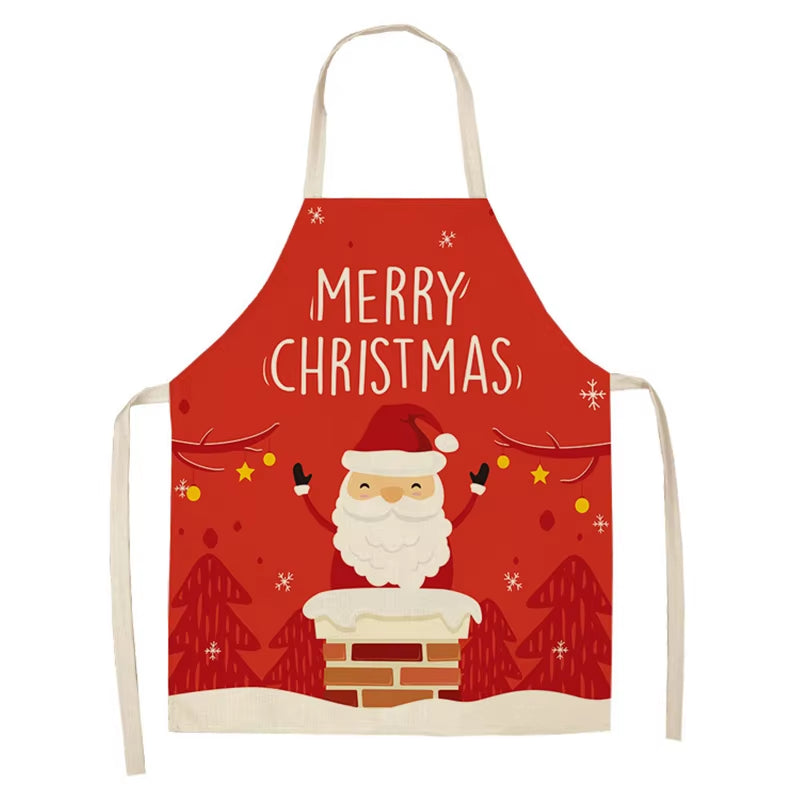 Linen Merry Christmas Apron – Festive Kitchen Accessory for Christmas 2025 & New Year Gifting